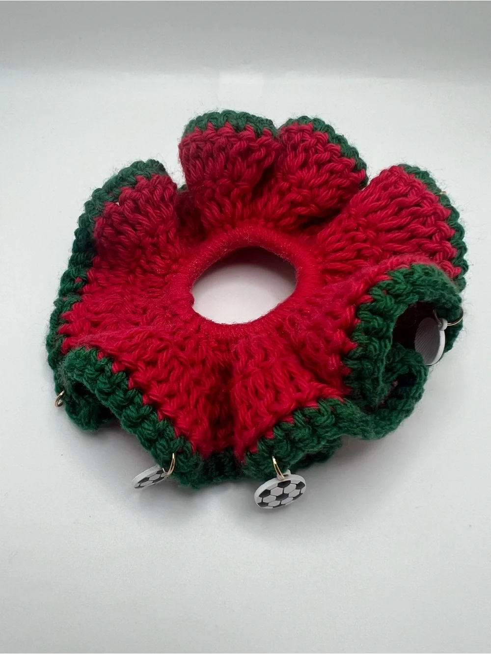 Soccer Fan Scrunchie with Soccer Charms